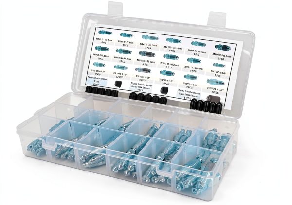 Bleeder Screw Kit Dsnaduo Auto 90pcs SAE Metric-4