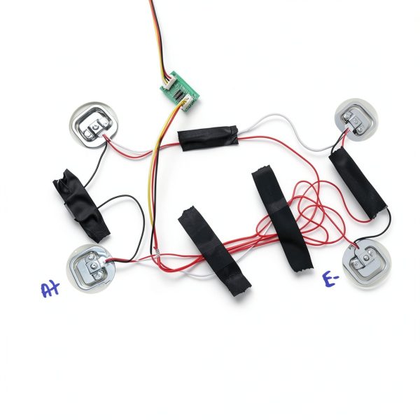 2 Sets 50kg Human Scale Load Cell Weighing Sensor Resistance Strain Half-Bridge Sensor + HX711 A/D Amplifier Weight Module DIY Kit Compatible Arduino-5