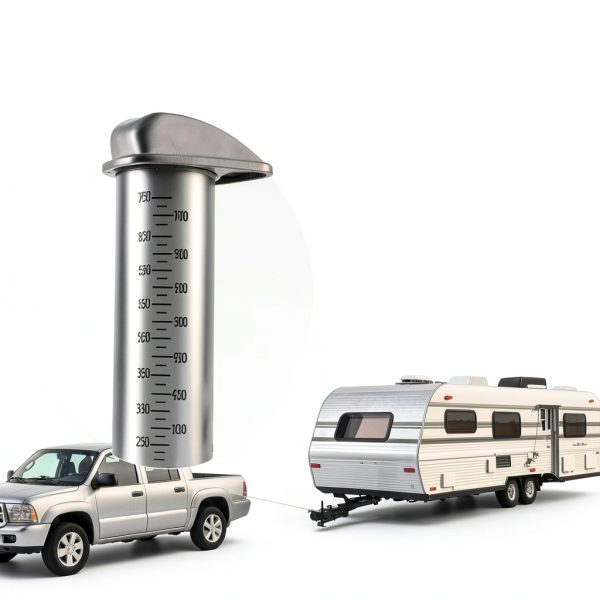 Calibrated Nose Weight Gauge H-YEEU Caravan Trailer Scale 750lb Silver-4