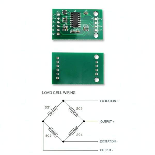 2 Sets 50kg Human Scale Load Cell Weighing Sensor Resistance Strain Half-Bridge Sensor + HX711 A/D Amplifier Weight Module DIY Kit Compatible Arduino-2