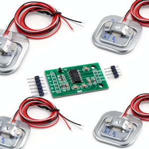 4pcs 50kg Load Cell Half Bridge Strain Gauge Human Body Scale Digital Weighting Sensor + 1pc HX711 AD Amplifier Weight Module for Arduino-0