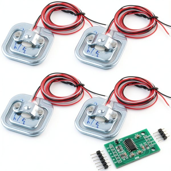 4pcs 50kg Load Cell Kit by Wishiot with HX711 Amplifier for Arduino-0